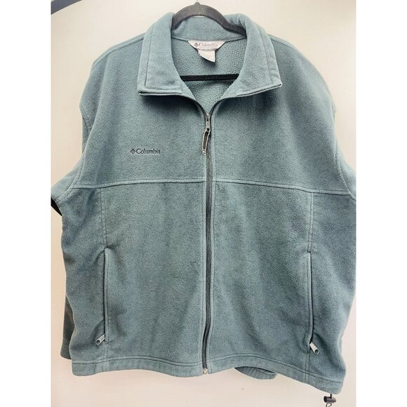 Columbia Men's XXL Long Sleeve Full Zip Up Mock Neck Jacket Green - Picture 5 of 16